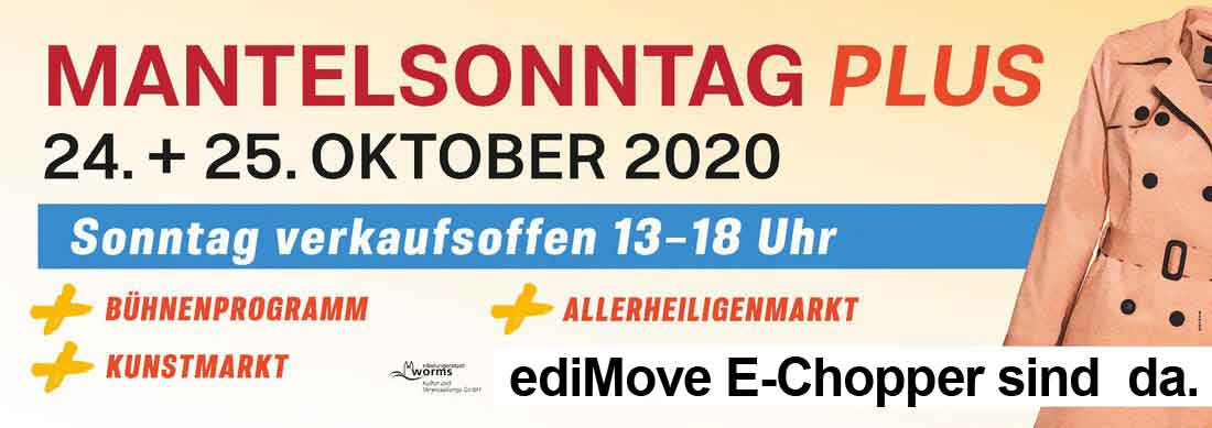 Elektroroller ediMove Mantelsonntag Worms