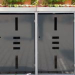 Mülltonenboxen mit Pflanzdach