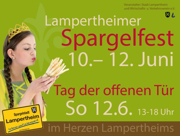 Plakat Lampertheimer Spargelfest vom 10. - 12. 6. 2016